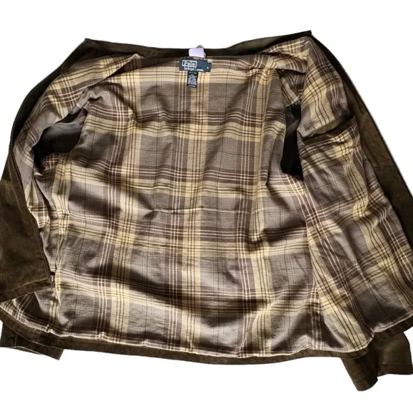 Polo Ralph Lauren Vintage Suede Cotton Lined Leather JacketXL